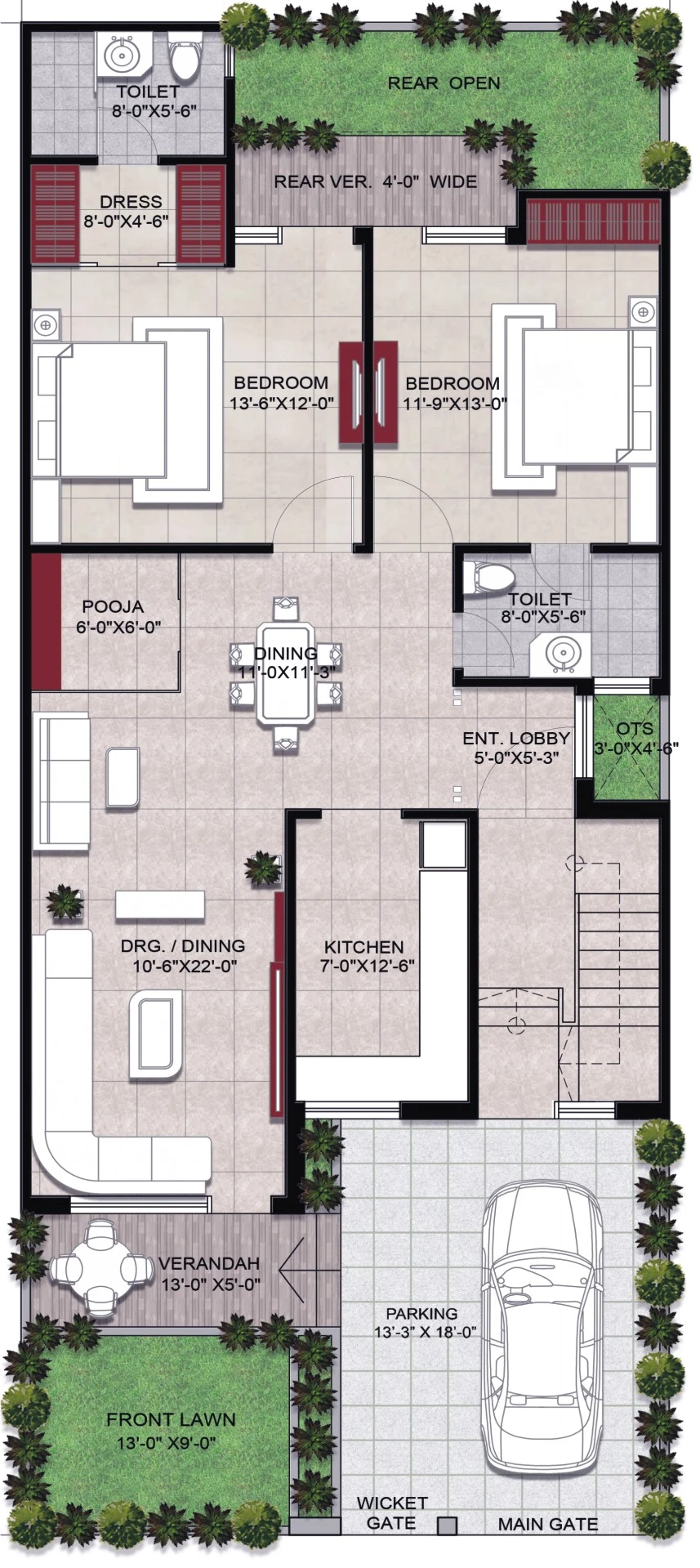 YLS Unit Plan B Ground Floor